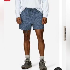 NWT Marmot Juniper Springs Hiking Shorts Navy Print Large